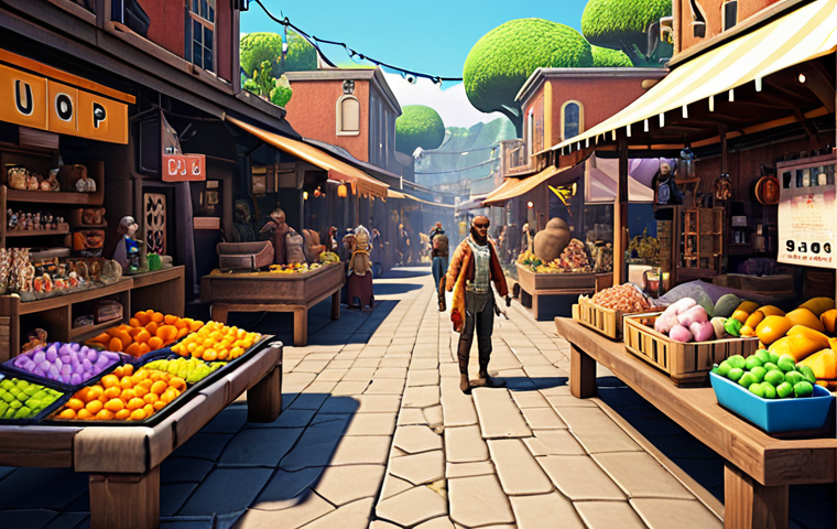 **Image Prompt:** A vibrant and bustling marketplace within an NFT game, showcasing various digital assets (characters, items, virtual land) for sale. Players are actively trading, highlighting the transaction fees revenue model. Use a "play-to-earn" style aesthetic.